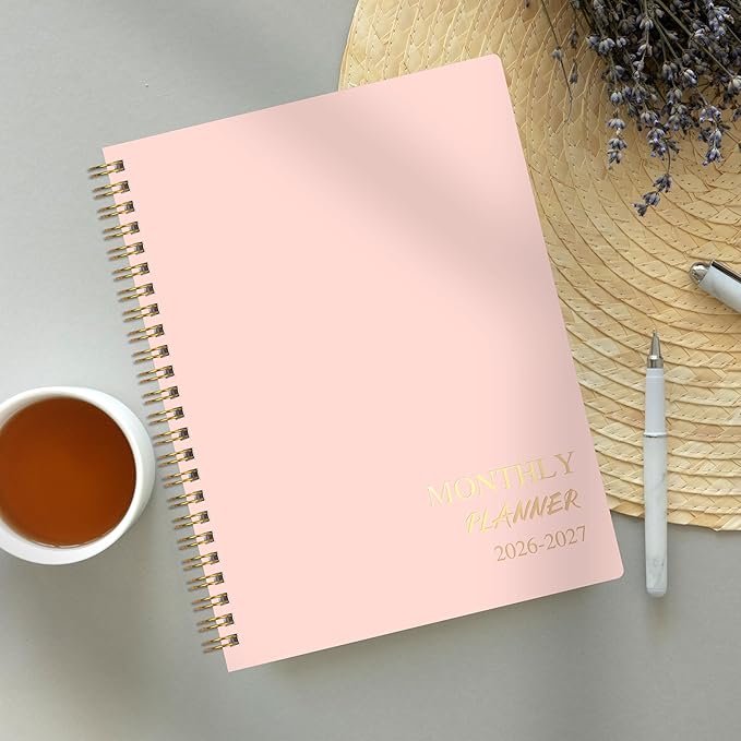 2026-2027 Monthly Planner - 2 Year Monthly Planner 2026-2027, Hard Cardboard Cover, Jan 2026 - Dec 2027, 7.5" x 10", 2 Year Calendar with 24 Month, Twin-wire Binding, Note Pages
