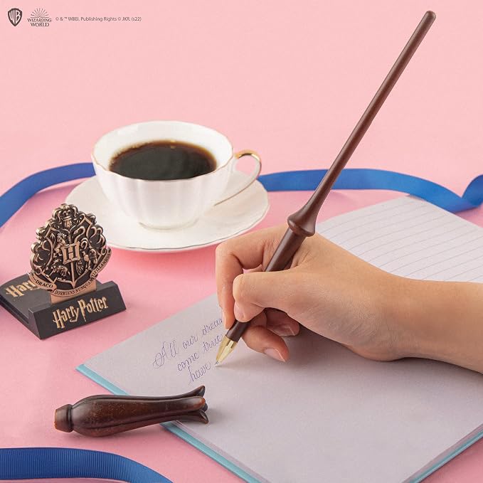 Cinereplicas Harry Potter - Luna Lovegood Wand Pen with Stand & Lenticular Bookmark - Official License