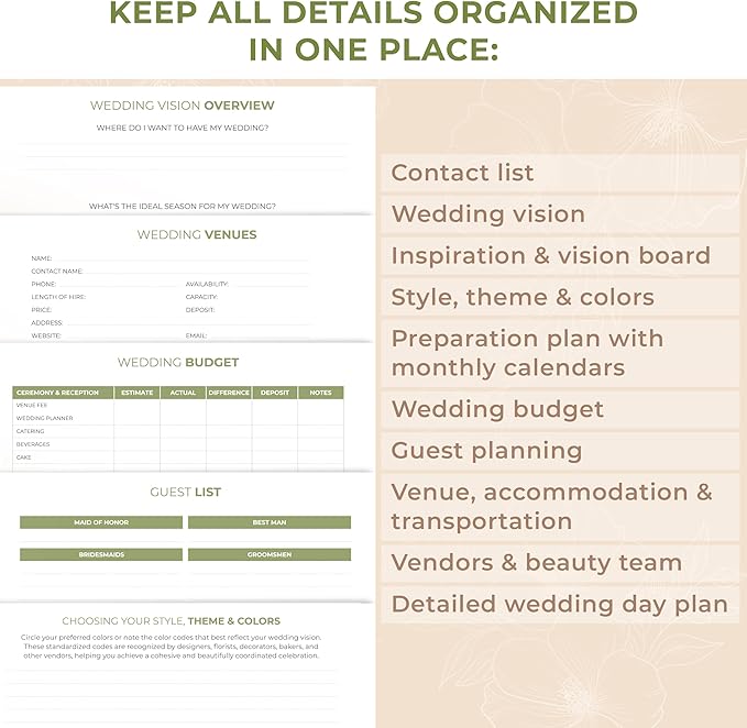 Clever Fox Wedding Planner Book and Organizer – Guided Wedding Planning Journal & Bridal Notebook with Tips & Checklists – Engagement Gifts for Bride or Engaged Couple (Pearl, Gold Foil)