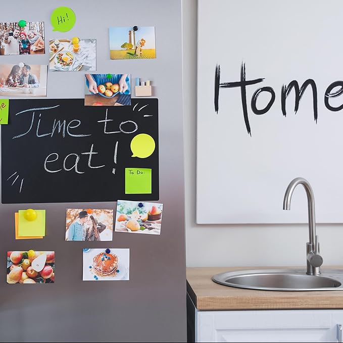 Magnetic Chalkboard Wallpaper Stick and Peel, 24" x 39"Chalk Board Contact Paper with Adhesive on Wall for School, Office, Kitchen Fridge, Drawing