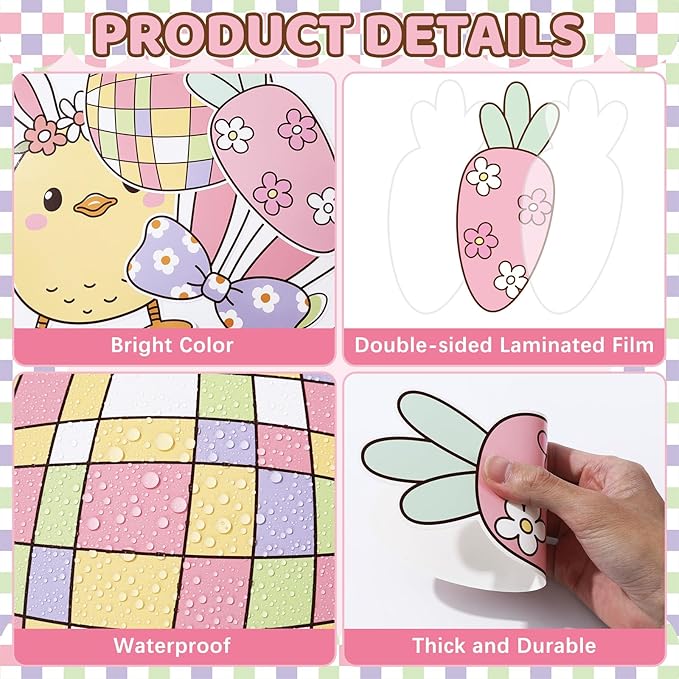 Easter Reading Bulletin Board Set Spring Classroom Decoration Easter Bunny Bulletin Board Egg Paper Cutouts for School Nursery Home Door Wall Party Chalkboard Wall Decor