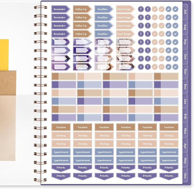 Cambridge Planner 2026-2027 Weekly & Monthly Academic 12-Month July-June, 8-1/2" x 11", Susan (1795-905A)