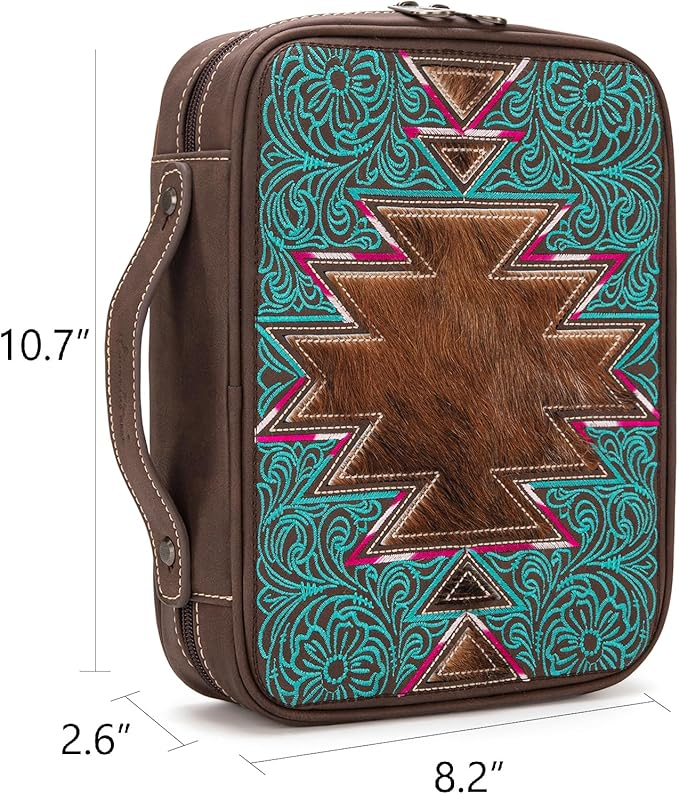 Montana West Western Style Embroidered Bible Covers for Women Men Book Carrying Case Church Bag Outdoor Bible Protective