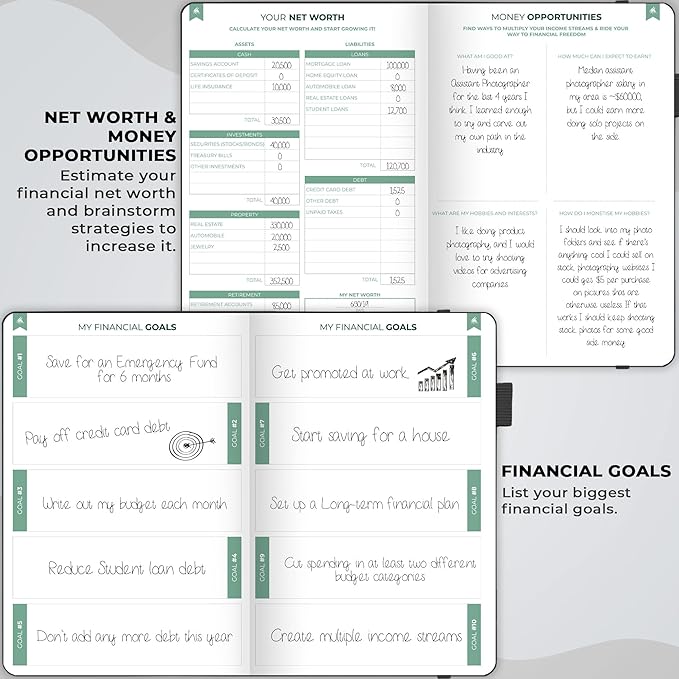 Clever Fox Bi Weekly Budget Planner – Undated Financial Organizer Book – Expense Tracker, Budgeting & Bill Notebook, A5 (Black)