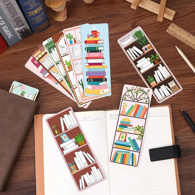200-Piece Book Tracker Bookmarks - Double-Sided Reading List Page Markers - Cute Bookmarks for Women, Students & School Supplies