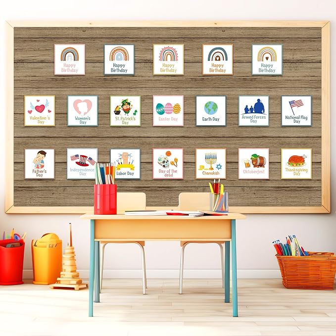 Qyeahkj Wood Grain Bulletin Board Paper Roll Rustic Bulletin Board Background Paper Wood Color Fade Resistant Classroom Decoration Poster Art Craft Home Wall Education Decor Supplies 17.7in x 20ft