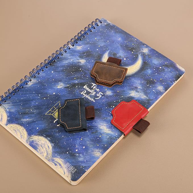 3PCS Magnetic Bookmarks with Pen Holder, Leather Pen Holder Bookmark for Readers，Best Gift for Book Lovers, Convenient Reading Accessories.