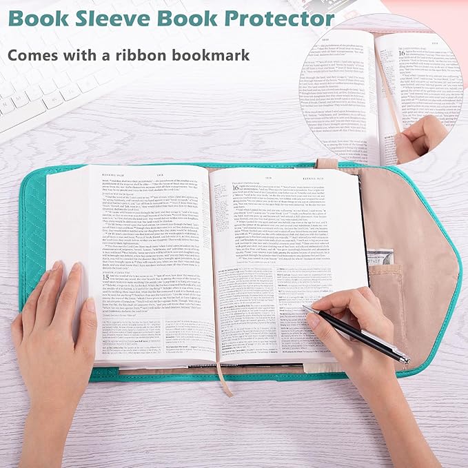 APLUFINE Reusable Book Cover with Magnet Closure - Adjustable Book Sleeve for Book Lovers Gift - Book Protector for Paperback -Book Covers for Hardcover - Book Pouch - Book Carrier