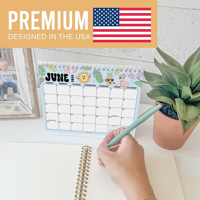 Small Desk Calendar 2026-18-Month 2026 Desk Calendar Small for Home, Office & Classroom, Standing Flip Desks Calendars 2026-2027, Teacher Appreciation Gifts, Graduation Gifts