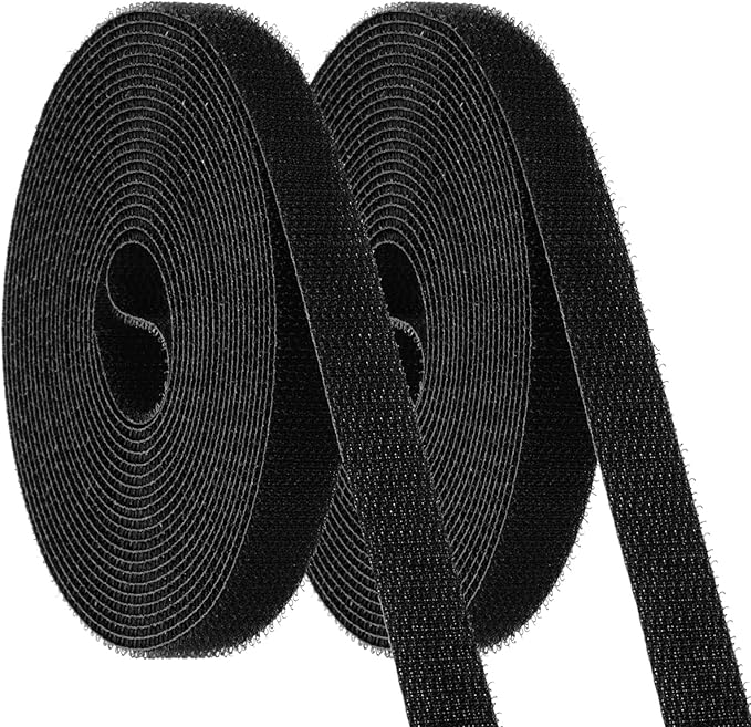 PATIKIL Carpet Marker Strips 0.6 Inch x 16.4 Ft, 2 Roll Floor Markers Nylon Strip Floor Marking Tape for Classroom Rug Teacher Supplies, Black