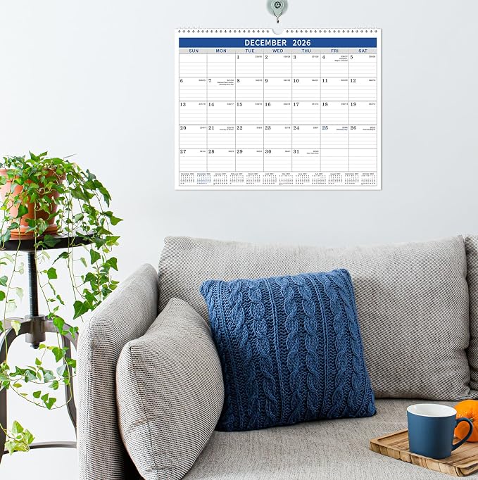 2026-2027 Calendar - 2026-2027 Wall Calendar from Jul. 2026 - Jun. 2027, Wall Calendars 14.8'' x 11.5'', Calendars 2026-27 with Julian Date, Thick Paper