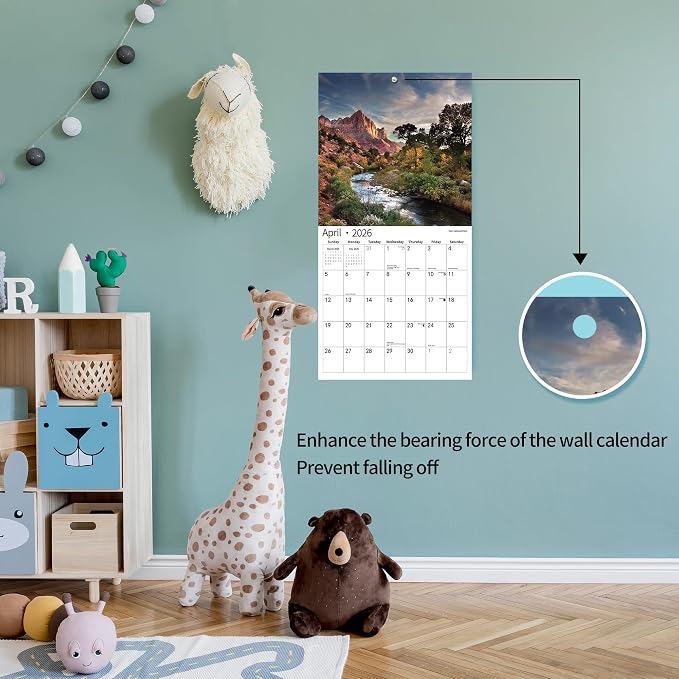 2026 Wall Calendar,Calendar 2026, November 2025 - December 2026, Wall Calendar National Parks, 12" x 24" Opened,Full Page Months Thick & Sturdy Paper for Calendar Organizing & Planning