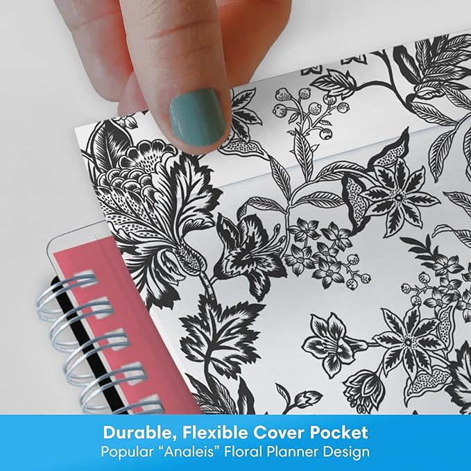 Blue Sky 2026-2027 Weekly and Monthly Academic Year Planner Calendar, July 2026 - June 2027, 8.5" x 11", Flexible Pocket Cover, Wirebound, Storage Pocket, Analeis