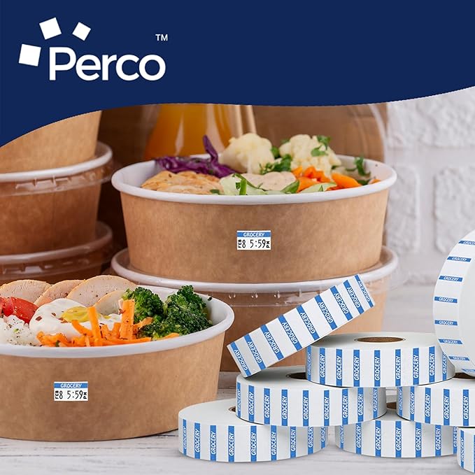 Monarch 1131 Blue Reverse Print on White Grocery Labels—8 Rolls, 1 Sleeve, 20,000 Labels for Monarch 1131 Price & Date Guns—with Tamper-Proof Design for for Supermarkets, Corner Stores & More—USA Made