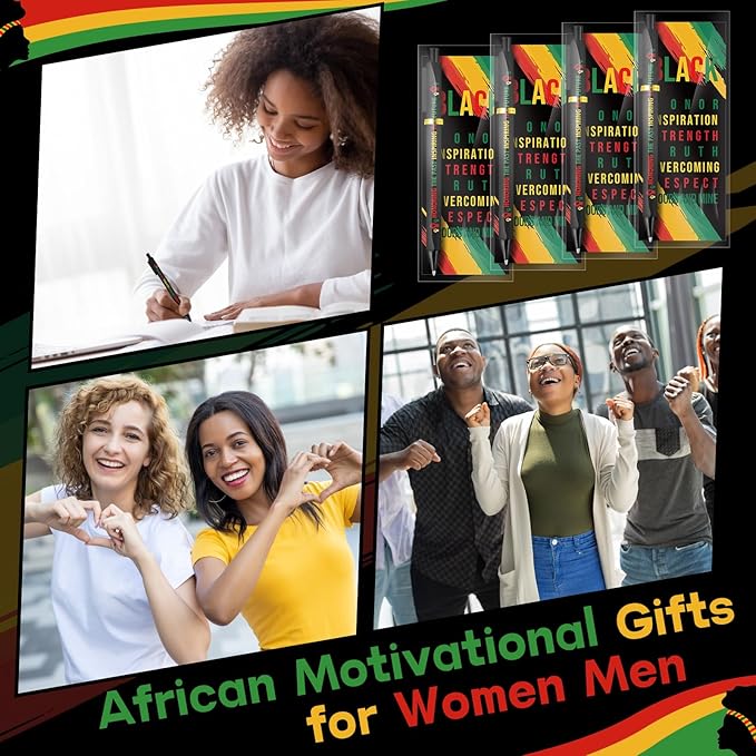 Sayglossy 300 Sets Juneteenth Gifts Inspirational Ballpoint Pens and Bookmarks Bulk Black History Party Favors Decorations for African American Freedom Day