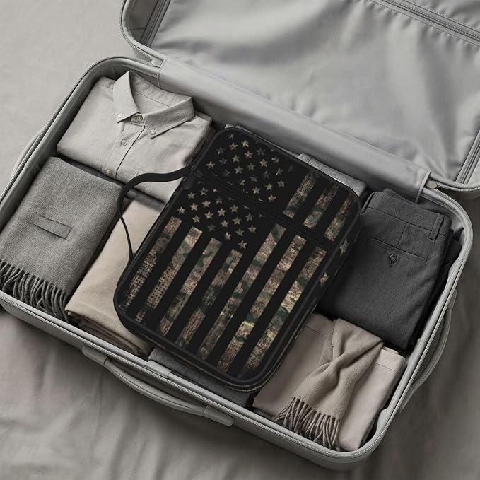 Camouflage Hunting Tactical Camo American Flag Bible Cover Case Carrying Book Protector Case Bible Study Supplies Accessories Holder Case Christian Gift for Women Men
