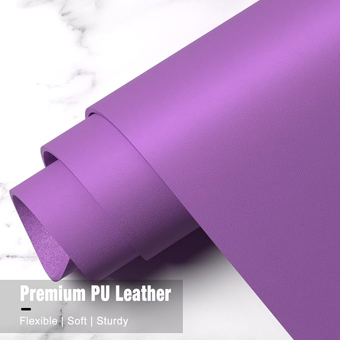 Hsurbtra Desk Pad, 35.5" x 17" PU Leather Desk Mat, XXL Extended Mouse Pad, Waterproof Desktop Blotter Protector, Non-Slip Ultra Thin Large Laptop Keyboard Writing Mat for Office Home, Purple