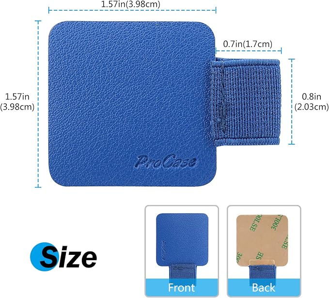 ProCase (5 Pack) Pen Loop Holder for Notebooks Journals Planners Tablet Case, Self Adhesive Leather Pencil Holder with Elastic Loop for Pens, Apple Pencil, Stylus Pen -Assorted Colors