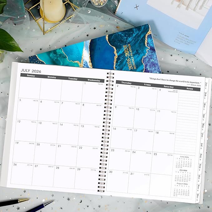 Monthly Planner/Calendar 2026-2028 - 2 Year Monthly Planner 2026-2028, 9" × 11", Jul 2026 - Jun 2028, 24 Months, Tabs, Twin-Wire Binding, Holidays, Notes Pages