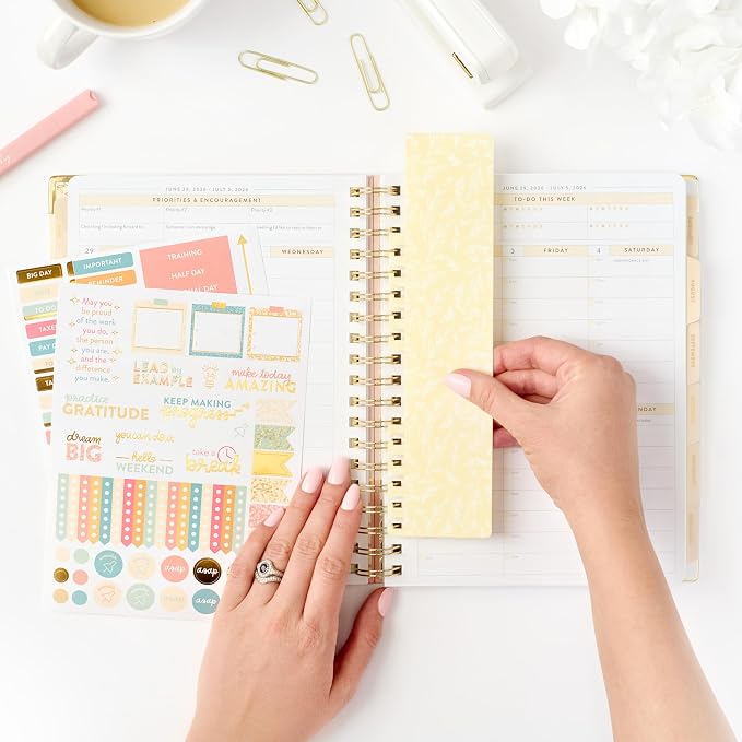 PPP Work Planner 2026-2027 | 12-Month Weekly Calendar (Start Monday) | Vertical Weekly Layout | Monthly Review Pages | Budgeting & Goal Tracker Pages | Customizable Checklists for Routines & Daily Goals