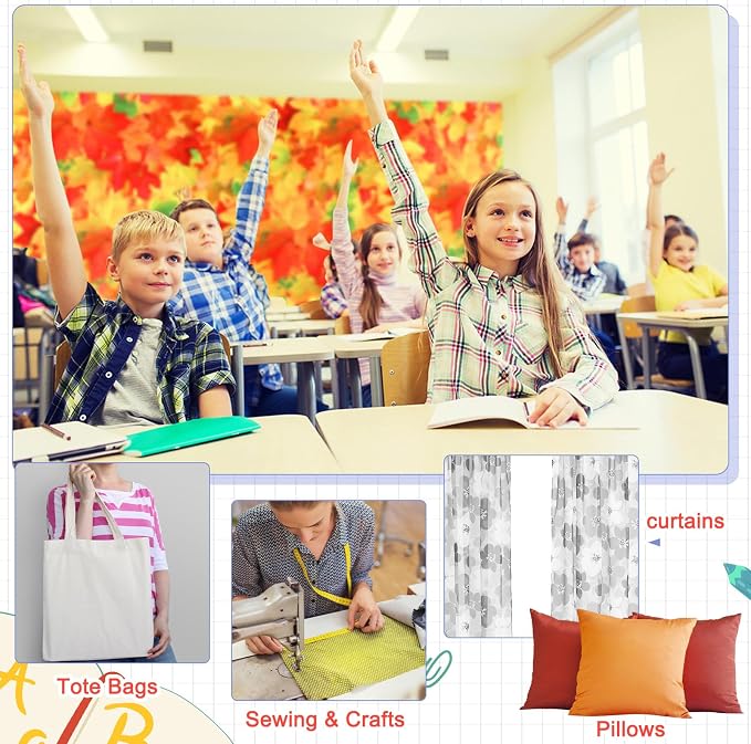 Mindsoft Bulletin Board Paper 48'' x 107'' Class Boards for Classroom Bulletin Boards Everyone is Welcome Classroom Board Decor Pillows Curtains Crafts(Fall Leaves,1 Pc)