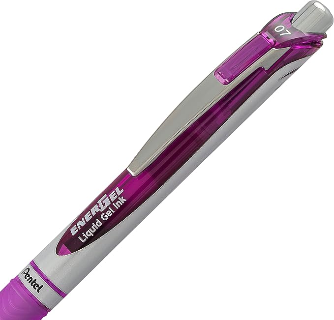 Pentel EnerGel RTX Retractable Liquid Gel Pen Canister, Violet Ink, (BL77PC36V) (Pack of 1, 36 Count Total)