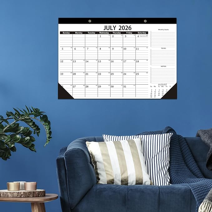 Desk Calendar 2026-2027,July 2026 to December 2027, Desk calendar 2026-2027 with to-do list,2027 Calendar 18 Months,Calendar 2026-2027-17" x 12" for Home or Office.