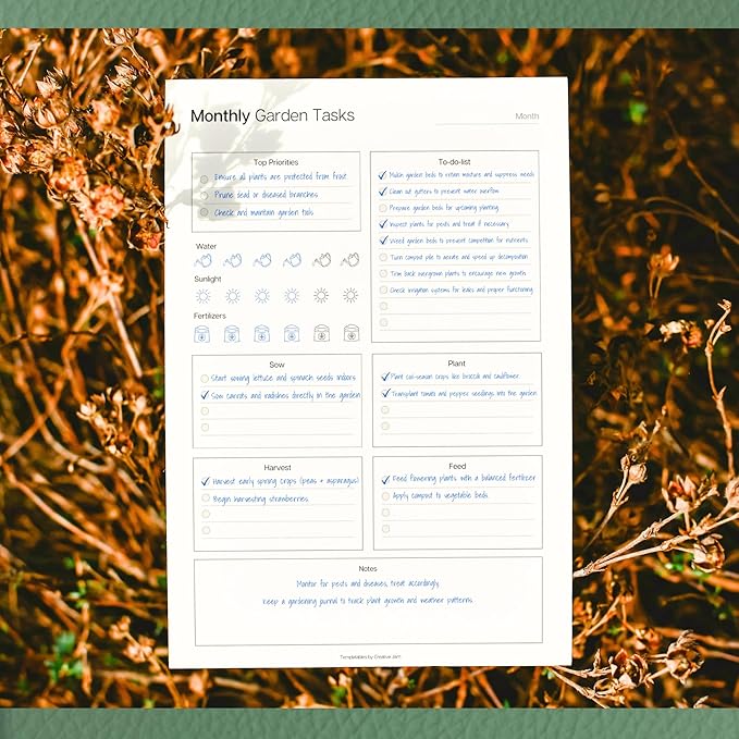 Gardening Planner & Plant Journal | Planting Calendar, Plant Care, Seed Starting, Herb Notes, Garden Planner (Green)
