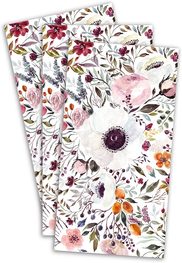 RICCO BELLO Travelers Notebook Refill Inserts, Floral Weekly To Do Undated Calendar, 4.25 x 8.25 inches (Set of 3)