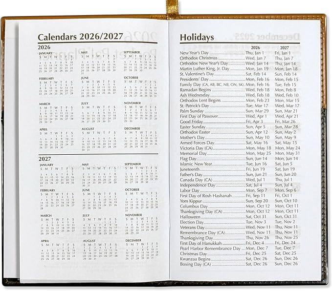 BookFactory 2026 Weekly Pocket Calendar 2026 Weekly Calendar 2026 Planner Agenda Organizer with Notepad (CAL-2026-POCKET(Organizer))
