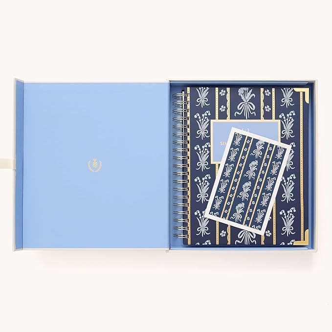 Simplified 2026 12-Month Spiral Weekly Planner — Poppy Posies — January 2026 - December 2026, Calendar Year Organizer with Stickers, Pockets, and Keepsake Box