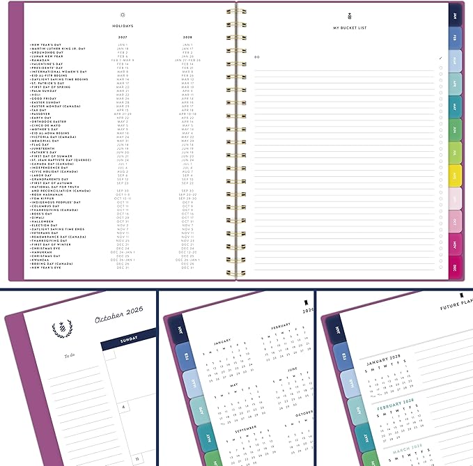 AT-A-GLANCE 2027 Planner, Simplified by Emily Ley, Weekly & Monthly, 8.5" x 11", Nostalgia Pink (EL60-905-27)