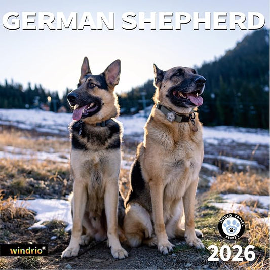 2026 Wall Calendar,Calendar 2026, November 2025 - December 2026, Wall Calendar German Shepherd, 12" x 24" Opened,Full Page Months Thick & Sturdy Paper for Calendar Organizing & Planning