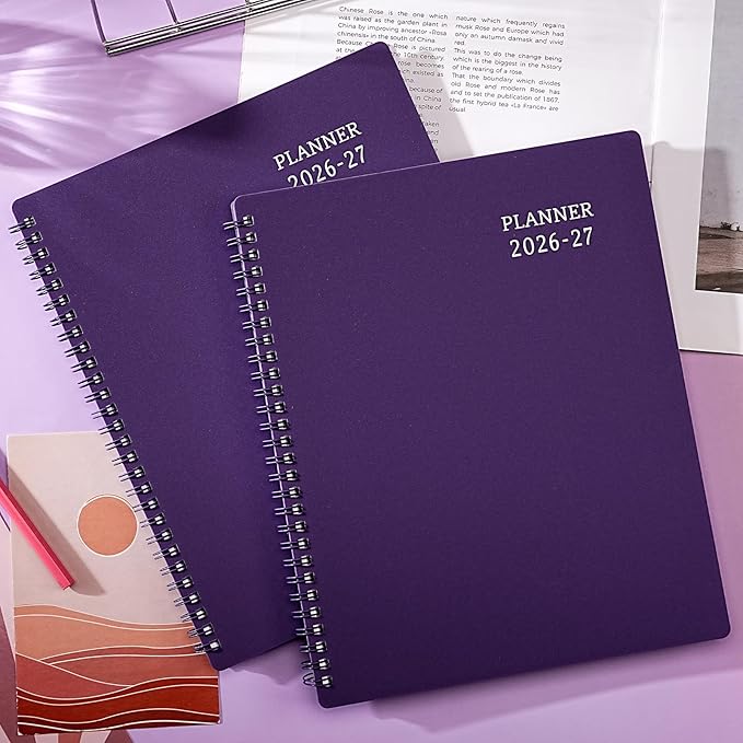 Planner 2026-2027 - Academic Planner from July 2026 - June 2027, 8" x 10", Calendar Planner 2026-2027, Weekly and Monthly Planner Spiral Bound, Flexible Cover, To-Do List, 12 Monthly Tabs