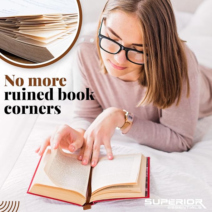 Superior Essentials Planner Magnetic Bookmark - Genuine Leather, Single Long Ribbon Bible Bookmark for Book Lovers - Amplify Your Love for Books with Our Elegant Ribbon Page Marker (1PC, Coffee Brown)