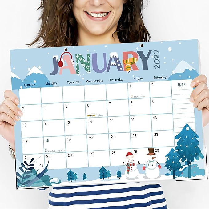 Guasslee Desk Calendar 2026-2029,36 Months Calendar Runs from 2026 Jun. to 2029 May, 17"x11.5" Monthly Desktop/Wall Planner with Thick Paper and Notes for Home School & Office