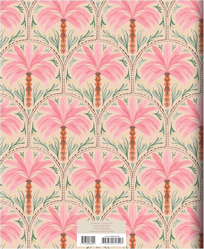 TF Publishing July 2026 - June 2027 Exotic Palms Large Monthly Planner with Thick Paper - 12 Month Academic Planner 2026-2027 with 2-Page Spreads, Large Calendar Grids and Prompts - 9in x 11in