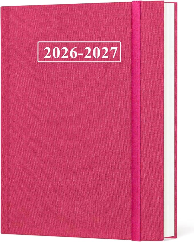 Planner 2026-2027 - 8.5'' × 11'' Weekly & Monthly Planner from July 2026 to June 2027, Large Planners 2026-2027 with Pefect Organizer, Fabric Cover, Inner Pocket, Pink