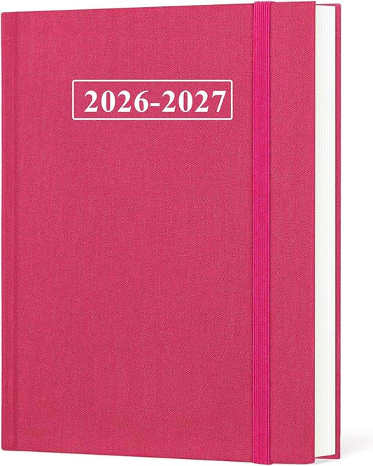 Planner 2026-2027 - 8.5'' × 11'' Weekly & Monthly Planner from July 2026 to June 2027, Large Planners 2026-2027 with Pefect Organizer, Fabric Cover, Inner Pocket, Pink