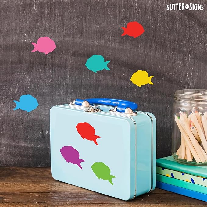 Paper Fish Cutouts 108pcs | Cut Out Shapes for Bulletin Board, Classroom, Decorations, Crafts