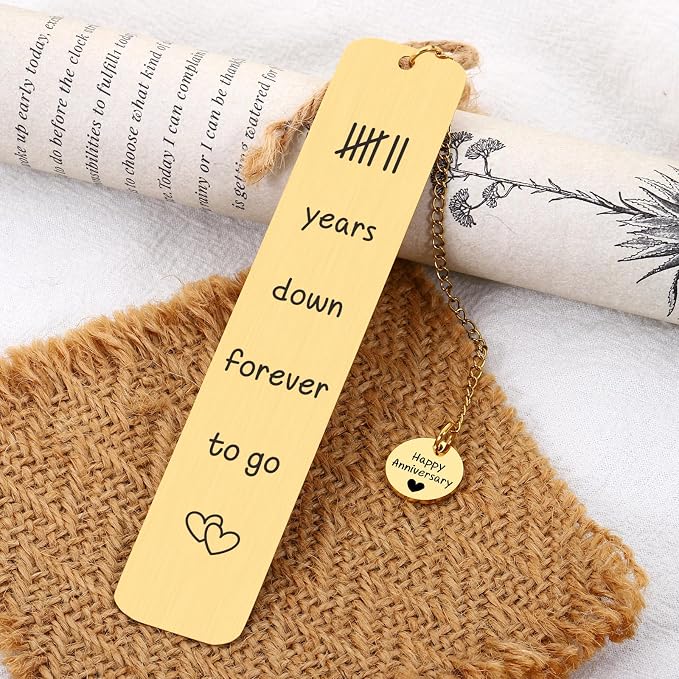 Copper Gifts for 7th Anniversary, 7 Year Anniversary Wedding Gifts for Him Her Couple, 7th Anniversarys Copper for Wife Husband Bookmark for Book Lovers