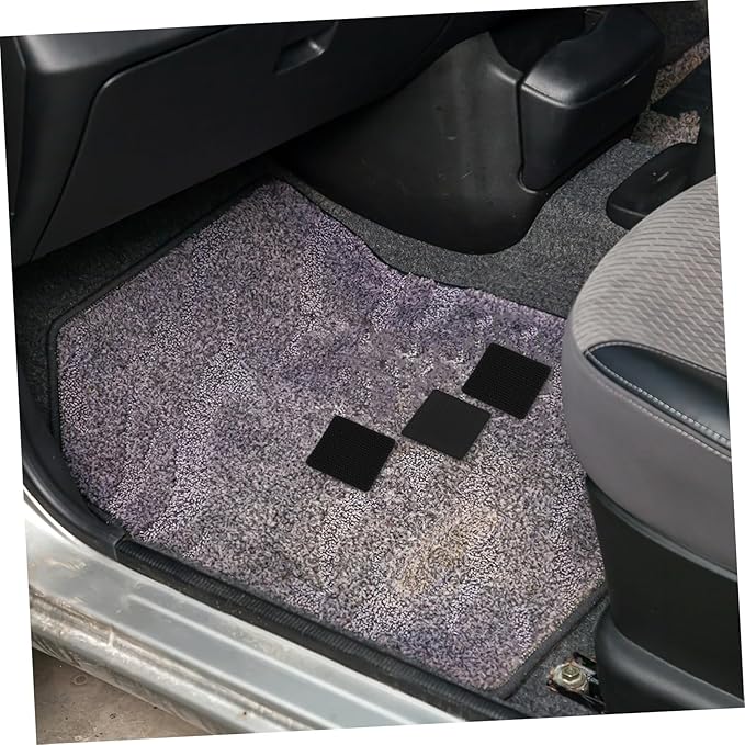 Cabilock 10sets Heavy Duty Hook and Adhesive Tape for Car Floor Mats High-Temperature Resistant Easy Installation Fit for Suvs and Vehicles