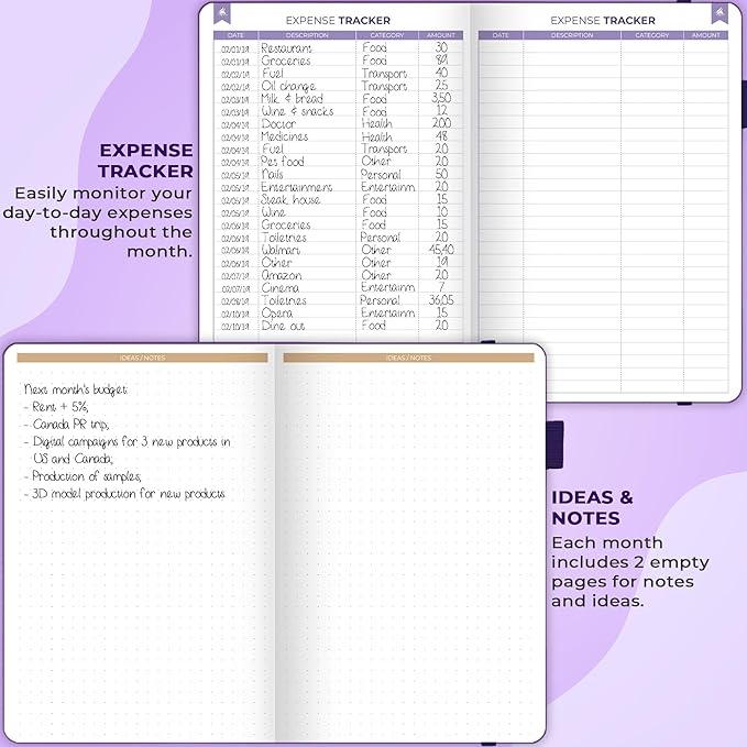 Clever Fox Budget Book 2.0 – Simple Budgeting Planner for Beginners – Financial Notebook with Money Spending, Debt & Bill Tracker (Purple)