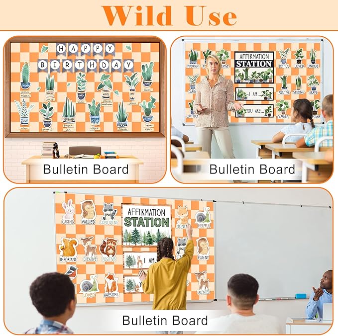 Hippie Orange Checked Bulletin Board Roll Orange Reusable Waterproof Erasable Bulletin Board Poster Non-Woven Fabric Bulletin Board Roll for Fall Classroom Decor Wrapping Paper DIY Crafts 15.55" x40ft
