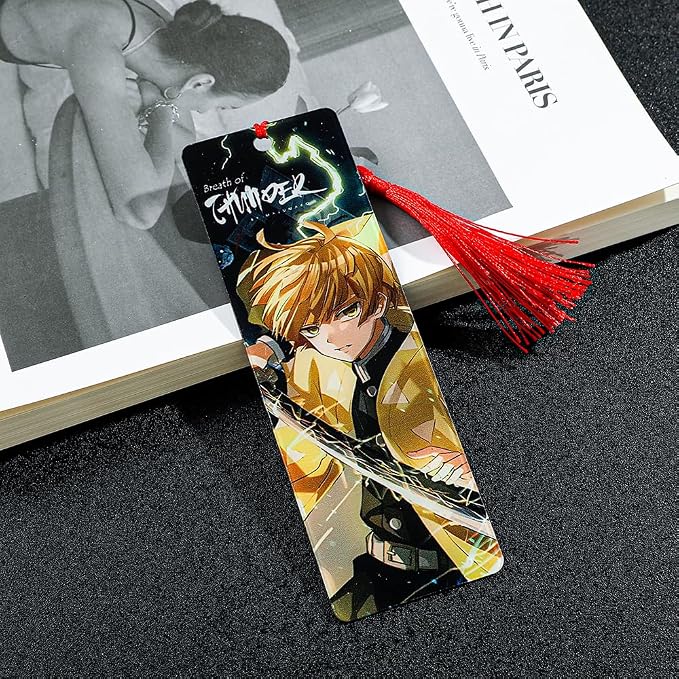 Anime Demon Kamado Acrylic Bookmark - Anime Tanjiron Zenitsu Giyuu Kyoujurou Figure Page Mark Reading Tool, Holiday Gifts for Reading Fans Book Lovers Bookworm (Style C)