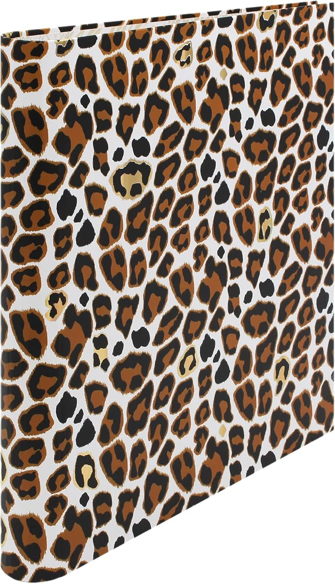 Pukka Pad, Wild A4 Preloaded 3-Ring Binder – Includes Personal Details and Planner Pages – Comes Preloaded with 5-Part Dividers – Standard 3-Ring Mechanism - Leopard