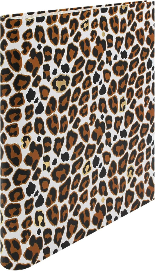 Pukka Pad, Wild A4 Preloaded 3-Ring Binder – Includes Personal Details and Planner Pages – Comes Preloaded with 5-Part Dividers – Standard 3-Ring Mechanism - Leopard