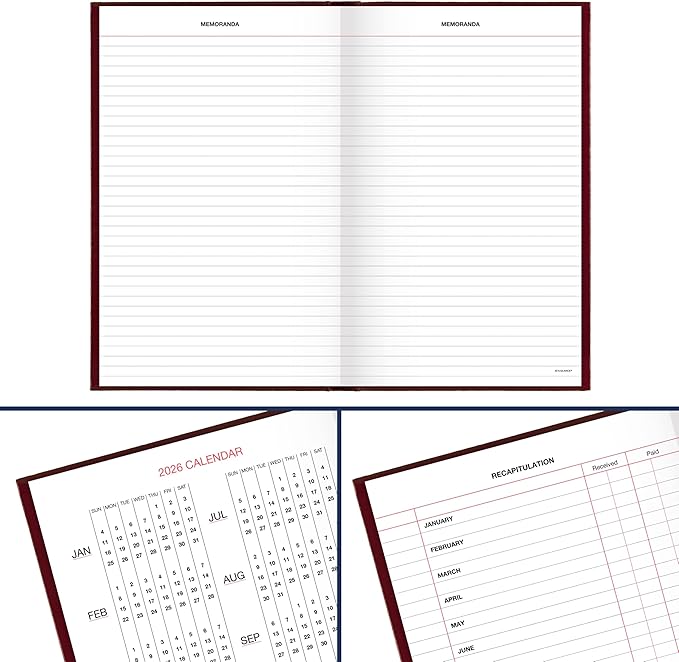 AT-A-GLANCE 2026 Standard Daily Planner, 7-3/4" x 12", Large, 12-Month, Hardcover, Red (SD3761326)