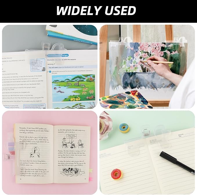 3 Pcs Book Clips,3 Colors Strong Page Holders for Reading,Portable Book Openers,Practical Book Page Markers for Teachers,Students,Office,and Home(Dog)