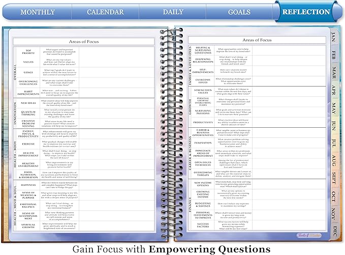 Tools4Wisdom Planner 2026-2027 - Dated April 2026-2027 June - Weekly Monthly Daily Academic Year Calendar with Stickers, Tabs, Pocket & Thick Paper - Spiral Bound 8.5x11 Hardcover - A6J7 - Stay-Focused-Floral